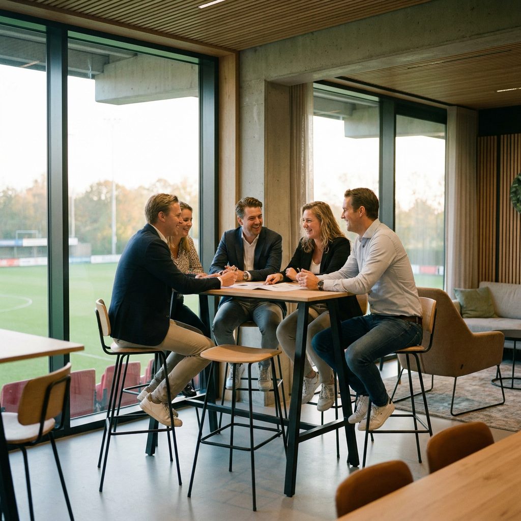Teamdag organiseren rond een voetbalwedstrijd